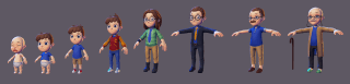 Male Lifestages - 3D